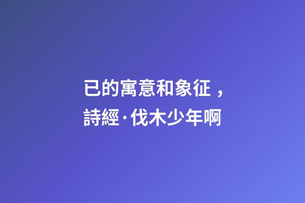 已的寓意和象征，詩經·伐木少年啊-第1張-觀點-玄機派